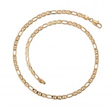 Apzeltīta ķēdīte ar Figaro pinumu